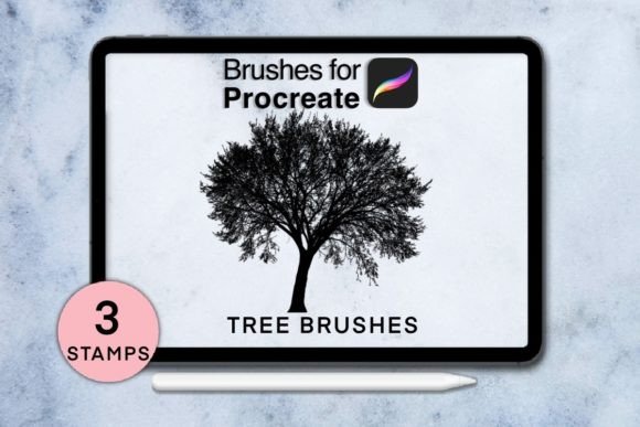 Accelerate Your Digital Illustration Workflow with 3 Tree Procreate Stamps Session 6