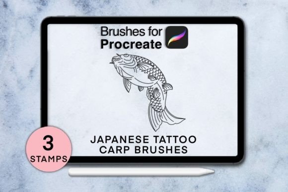 Bringing Traditional Ink to Digital Canvas with 3 Japanese Procreate Stamps Session 14