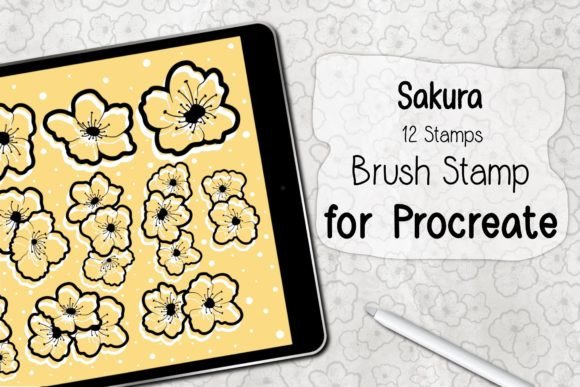 Enhance Your Digital Art with the Sakura Procreate Brush Stamp