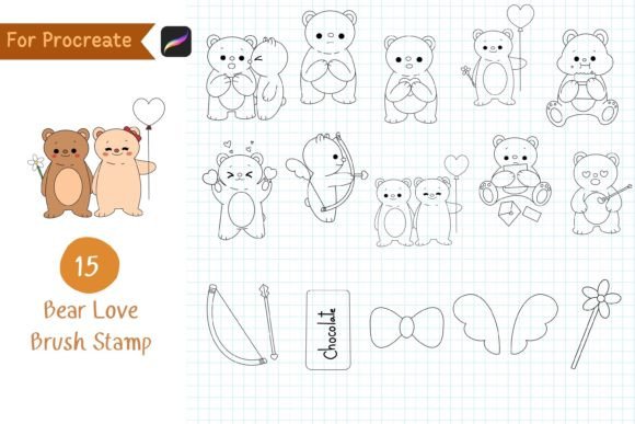 Evaluating Procreate Brush Stamp Bear Love for Digital Illustrators