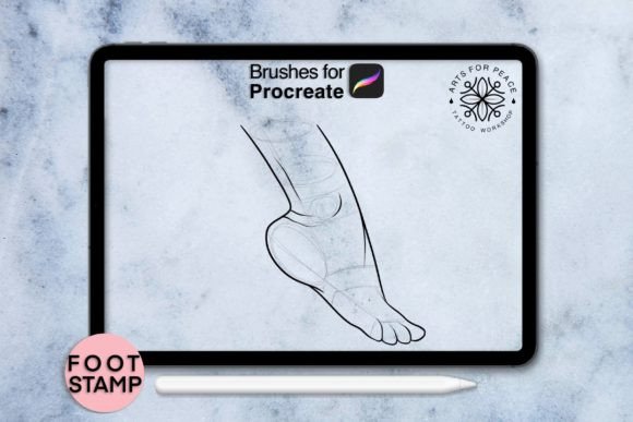 Foot Procreate Stamp Graphic Session 25