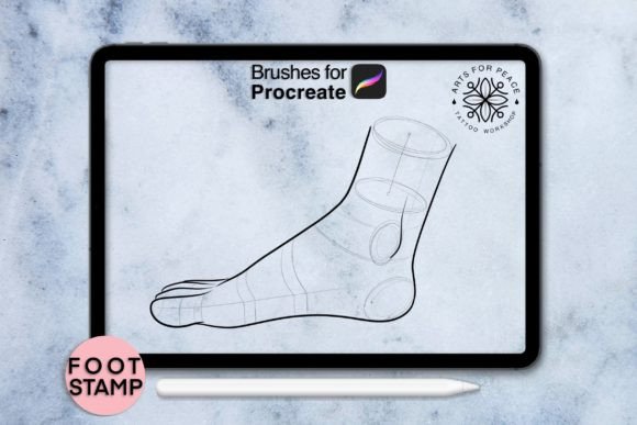 Foot Procreate Stamp Graphic Session 28