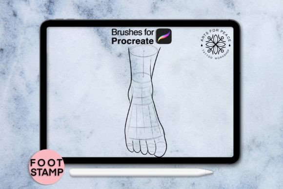 Foot Procreate Stamp Graphic Session 29