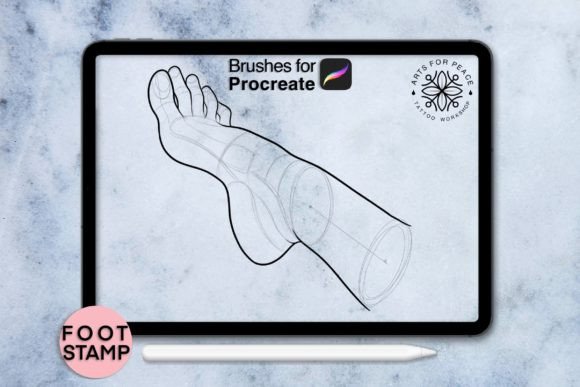 Foot Procreate Stamp Graphic Session 8