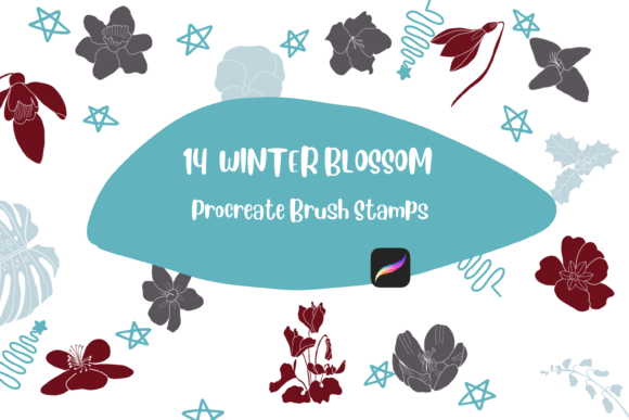 Integrating Procreate Brush Stamp Winter Blossom into Your Digital Design Workflow