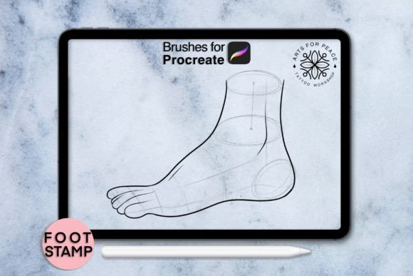 Mastering Realistic Textures with Foot Procreate Stamp Graphic Session 27