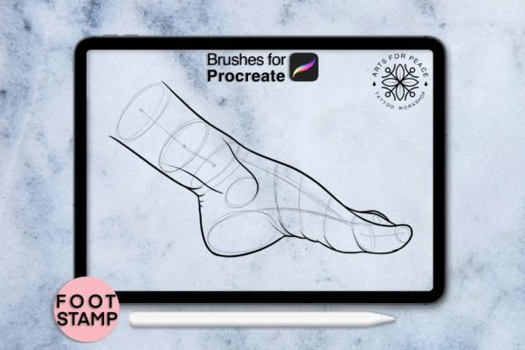 Strategic Visual Consistency with Foot Procreate Stamp Graphic Session 16