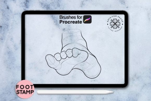 Streamline Your Digital Art Workflow with Foot Procreate Stamp Graphic Session 7