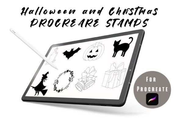 Streamline Your Holiday Digital Art with Christmas and Helloween Procreate Stamps