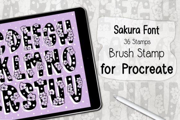 Streamlining Digital Lettering: A Practical Review of the Sakura Font Procreate Brush Stamp